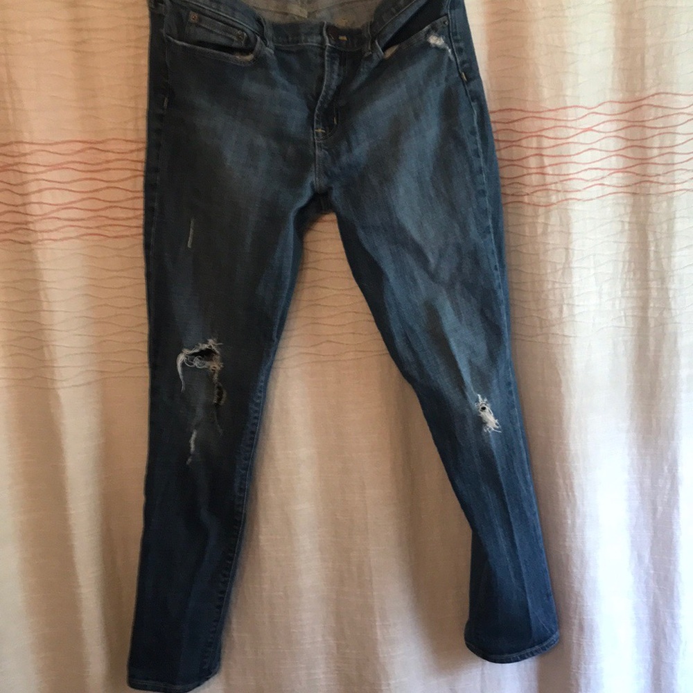 Distressed jeans